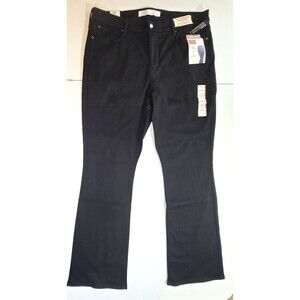 NWT Signature By Levi Strauss Women  Boot Cut Jeans Sz 18 Stretch Black Casual